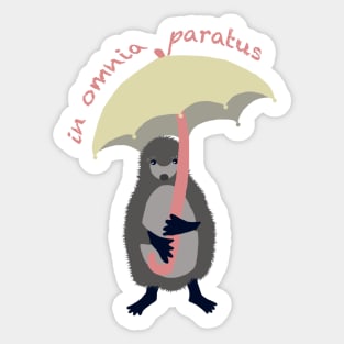 Cute hedgehog with an umbrella Sticker